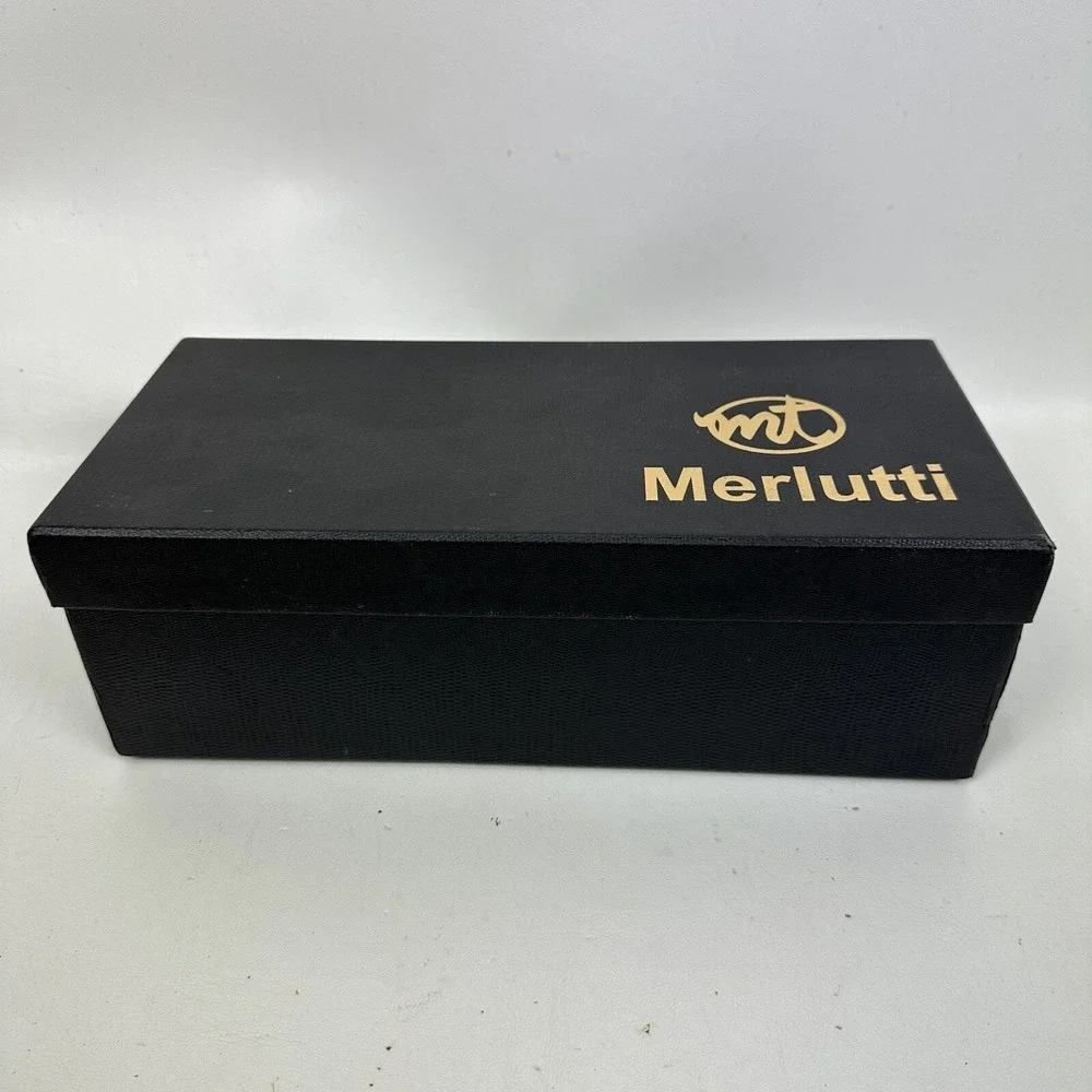 Merlutti Slide Sandals Black Suede Men's Size 11 2681-1 Shoes